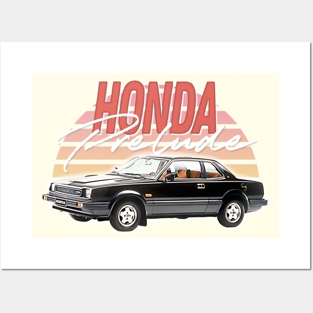 1st Gen Honda Prelude // Retro Gift Design Wall Art by DankFutura